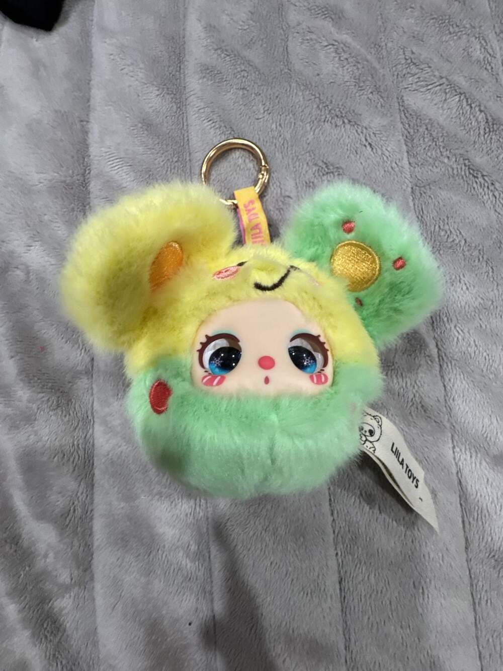 LIILA TOYS Garden Tea Party Mini Plush Series 'Green Plum Mouse' Keychain
